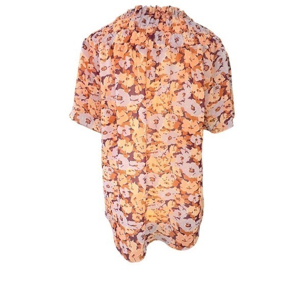 Madewell size M Smocked Mockneck Top in Floral Breeze - Picture 3 of 11